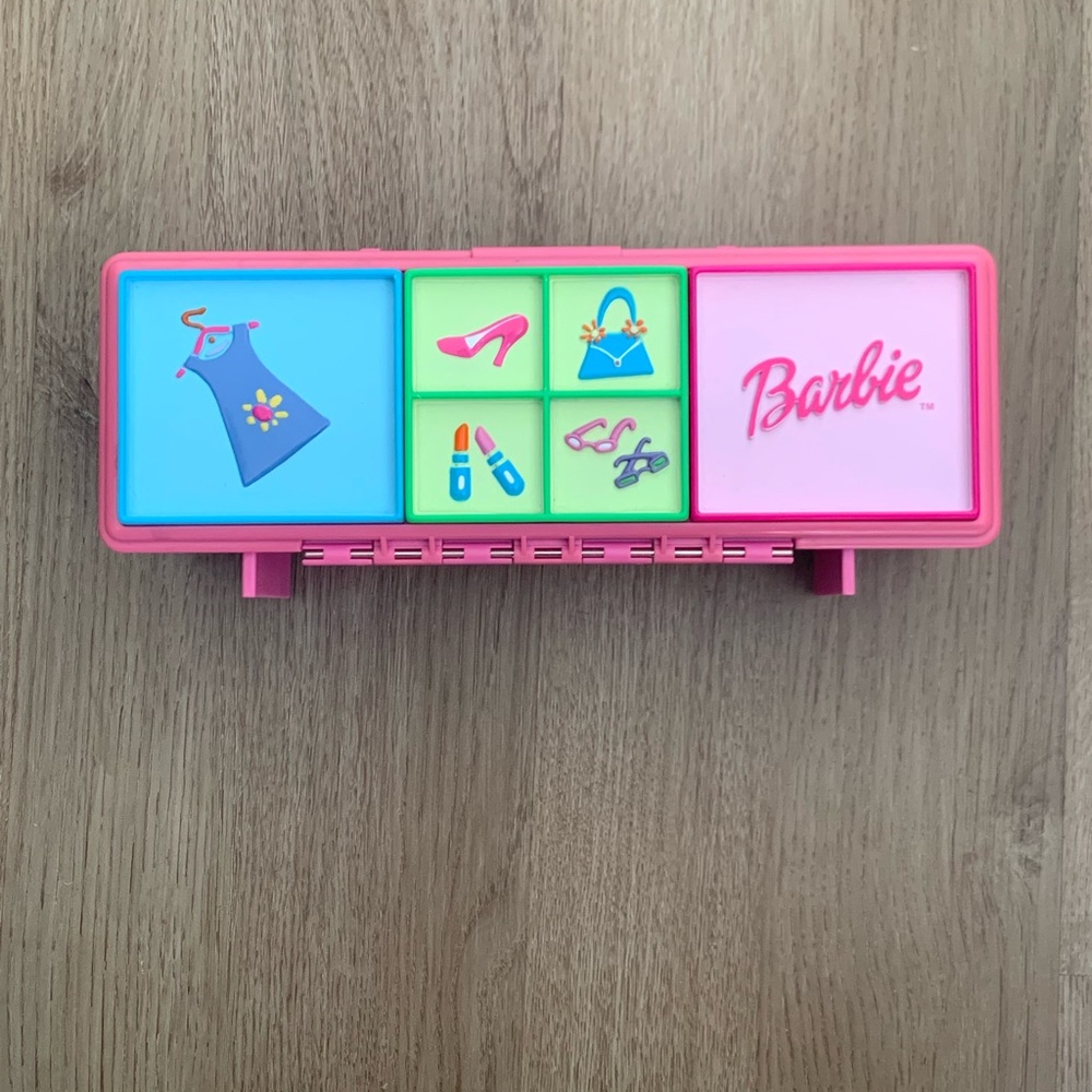 3/$25 Tara Toy Barbie Accessory Case Pink Plastic Storage Organizer VTG Mattel